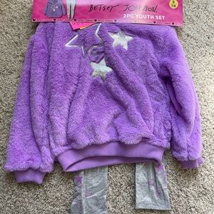 Betsey Johnson Girls Sweater and Legging Set 2 pc Brand New